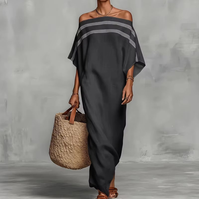 Beach Style Long Sleeve Maxi Dress