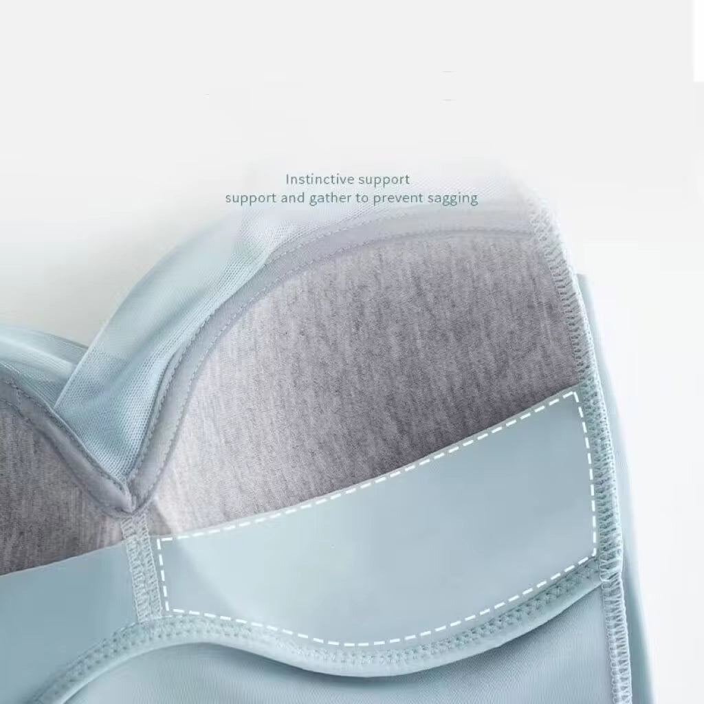 Seamless Push-Up Mesh Patchwork Bralette