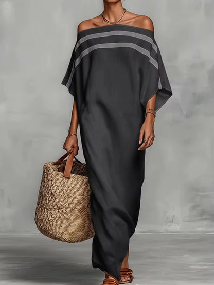Beach Style Long Sleeve Maxi Dress