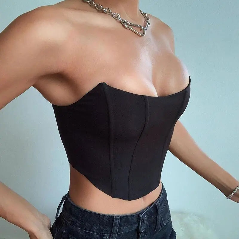 Sweetheart Neckline Cropped Corset